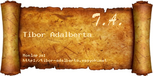 Tibor Adalberta névjegykártya